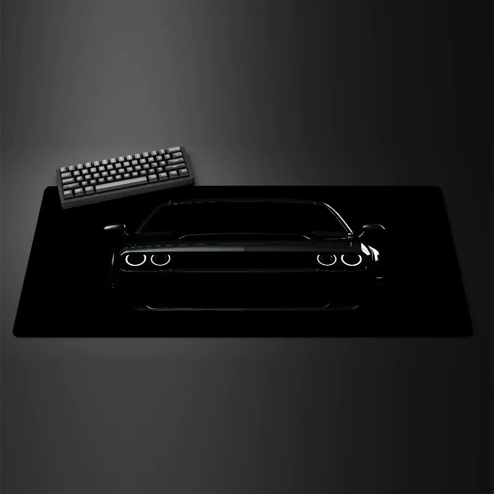 Podkładka pod mysz XXL, czarne auta, antypoślizgowa, do biurka