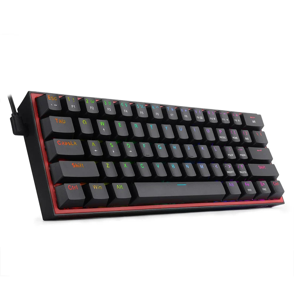 Klawiatura mechaniczna RGB 2025 K617, 61 klawiszy, USB, z odłączanym kablem