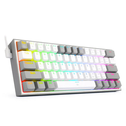 Klawiatura mechaniczna RGB 2025 K617, 61 klawiszy, USB, z odłączanym kablem