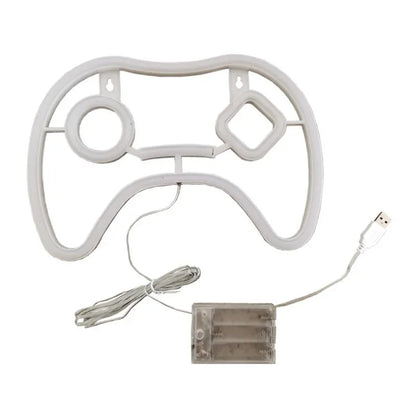 Neonowa lampa LED w kształcie ikony gry, zasilana przez USB, dekoracja na ścianę do pokoju dziecięcego, baru, KTV