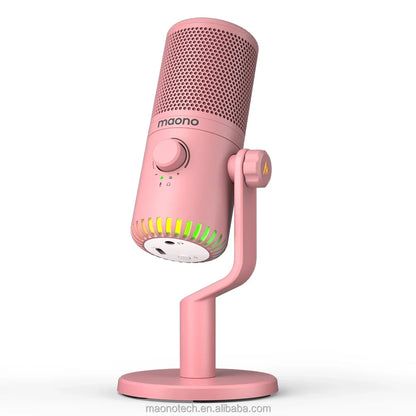 Mikrofon RGB 3w1, z programowalnym pokrętłem, USB Type C, dla graczy