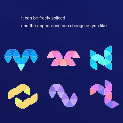 Lampa RGB LED 5V, trójkątna, do dekoracji wnętrz, do pokoju