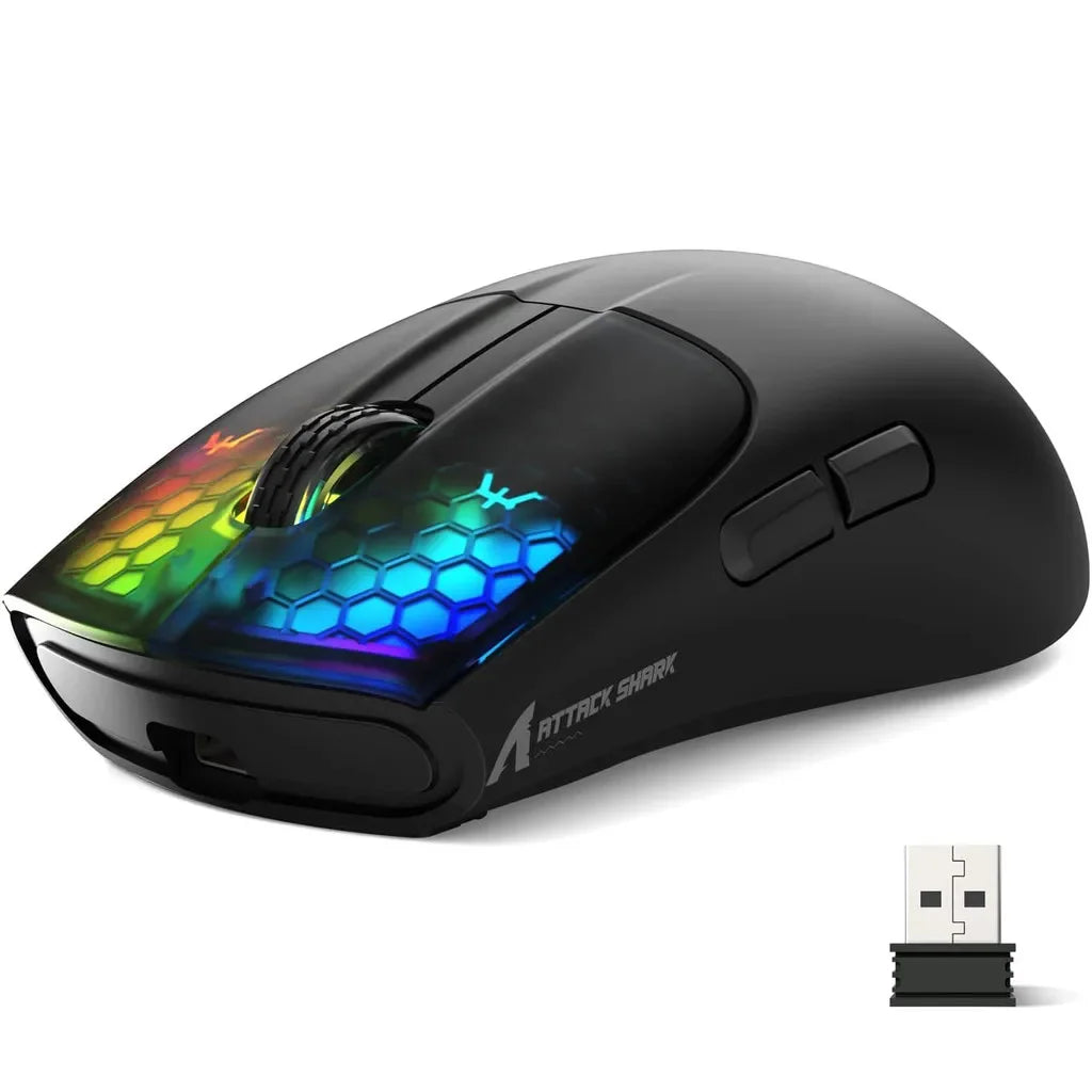 Mysz bezprzewodowa ATTACK SHARK X5, trójtrybowa, RGB, do gier