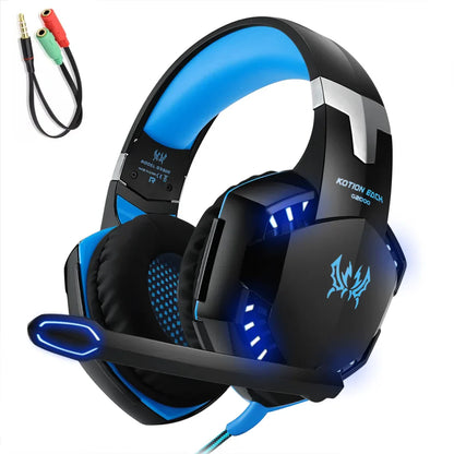 Słuchawki gamingowe KOTION EACH G2000, 3.5mm, z redukcją hałasu, do PC, laptopa i smartfona