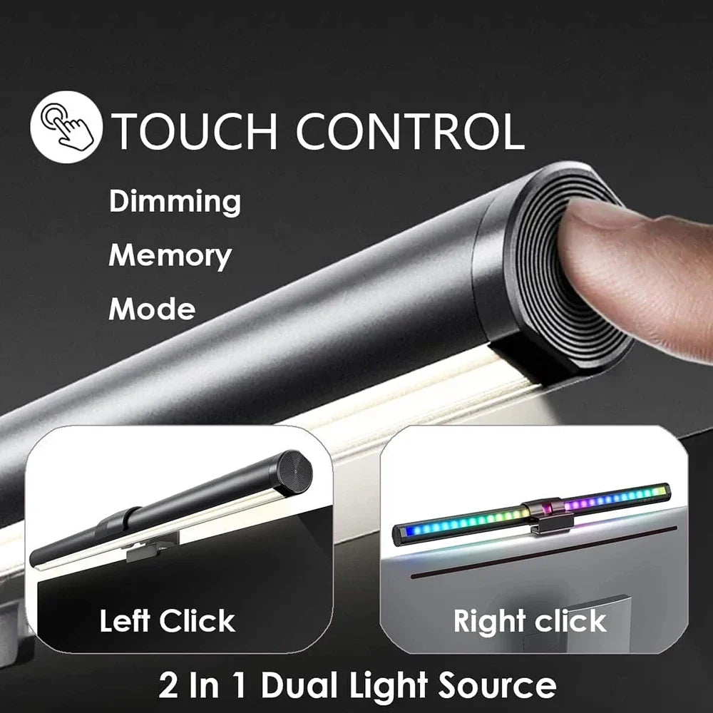 Lampa LED na biurko, barwna, bezstopniowa regulacja, do pracy i gier