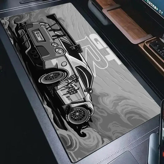 Podkładka pod mysz XXL, sportowy samochód, anime GTR, antypoślizgowa, do biura i gier