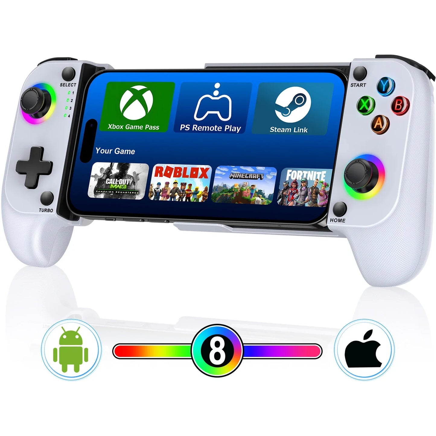 Joystick DinoFire, kontroler Bluetooth, z efektem Halla, do gier mobilnych iPhone/Android