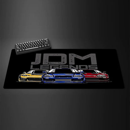 Podkładka pod mysz XXL, czarne auta, antypoślizgowa, do biurka