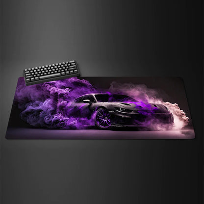 Podkładka pod mysz XXL, czarne auta, antypoślizgowa, do biurka