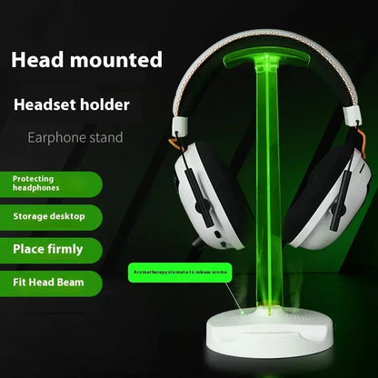 Stojak na słuchawki LED, wielofunkcyjny, z odłączaną podstawą, kolorowe podświetlenie, do biura i gier