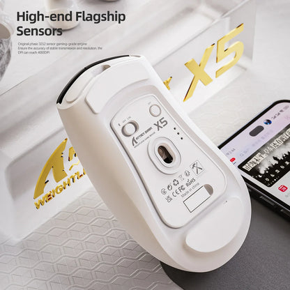 Mysz bezprzewodowa ATTACK SHARK X5, trójtrybowa, RGB, do gier