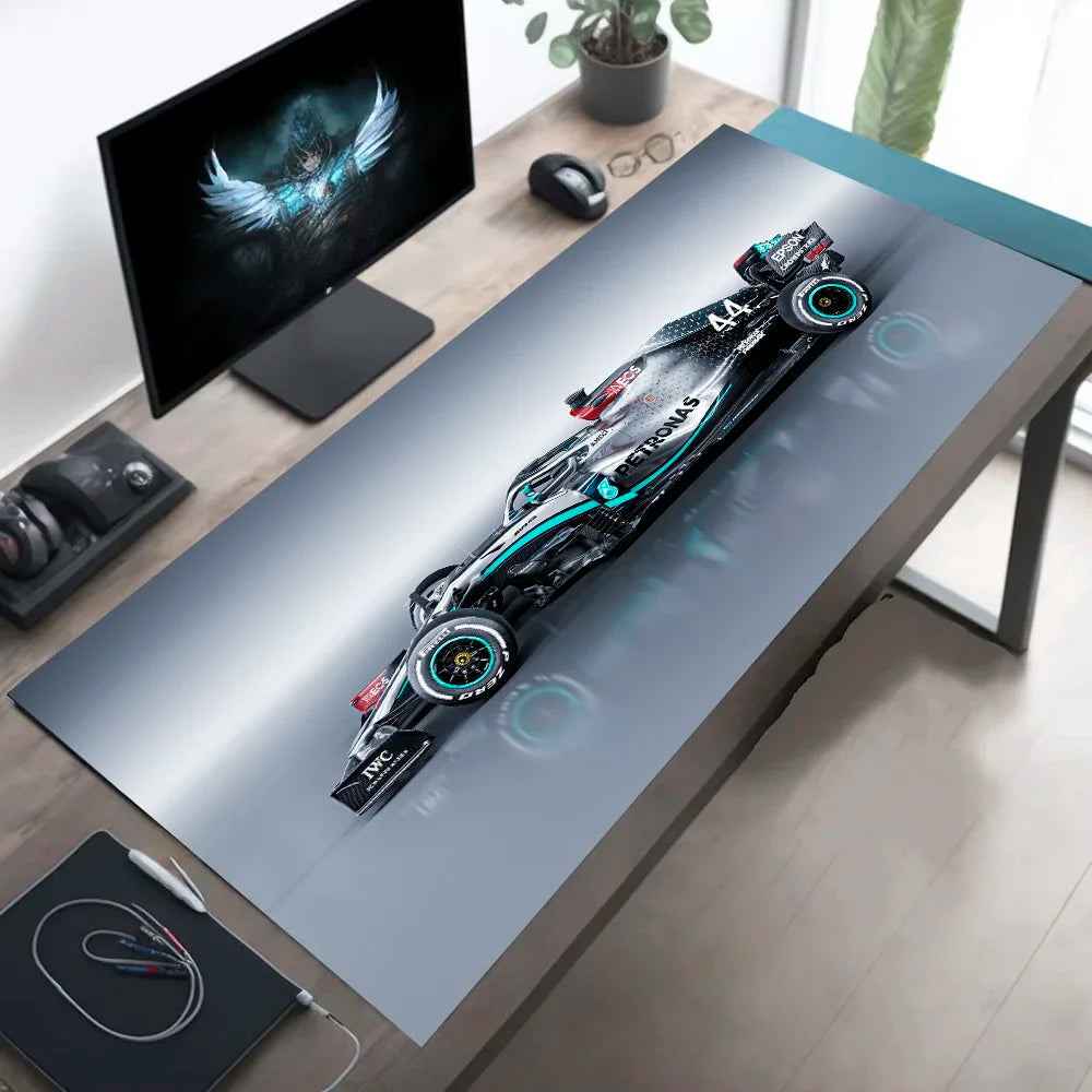 Podkładka pod mysz XXL, czarne auta, antypoślizgowa, do biurka